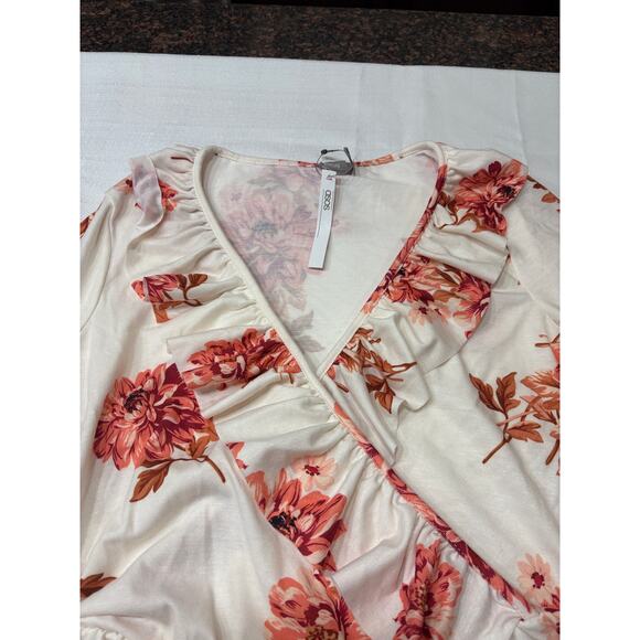 ASOS Cream Top with Orange Floral Print - Picture 6 of 7